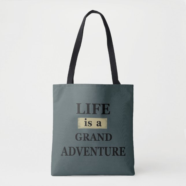 Tote Bag Citations de vie motivante (Devant)