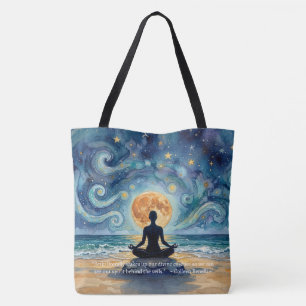 Tote Bag Citations de yoga de méditation ciel nocturne étoi