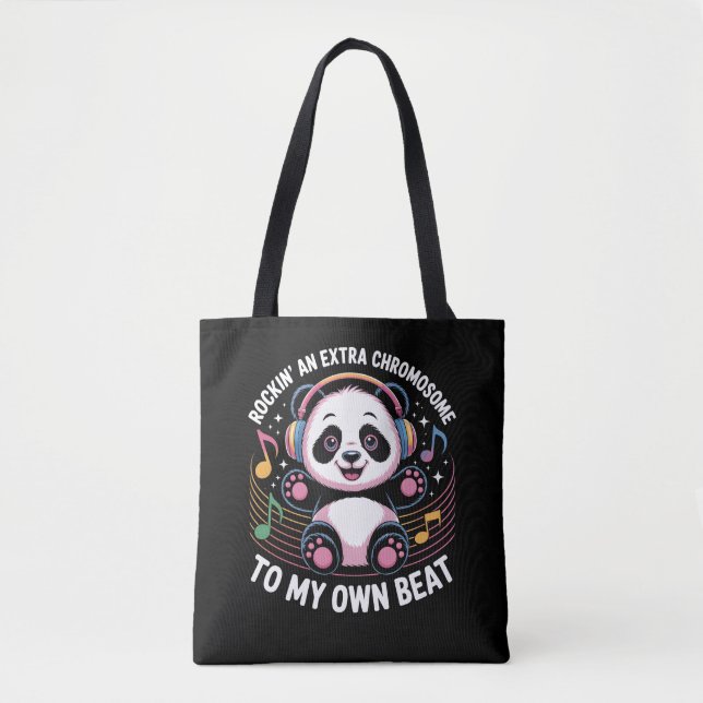 Tote Bag Citations drôles de Panda Mignon (Devant)