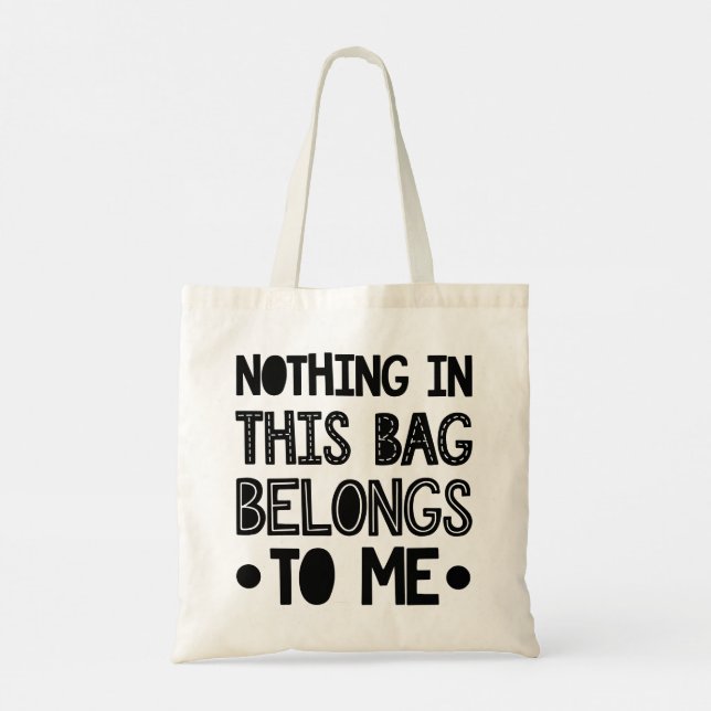Tote Bag Citations drôles de typographie moderne (Dos)