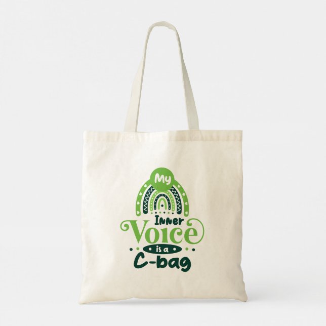 Tote Bag Citations drôles de typographie moderne (Dos)