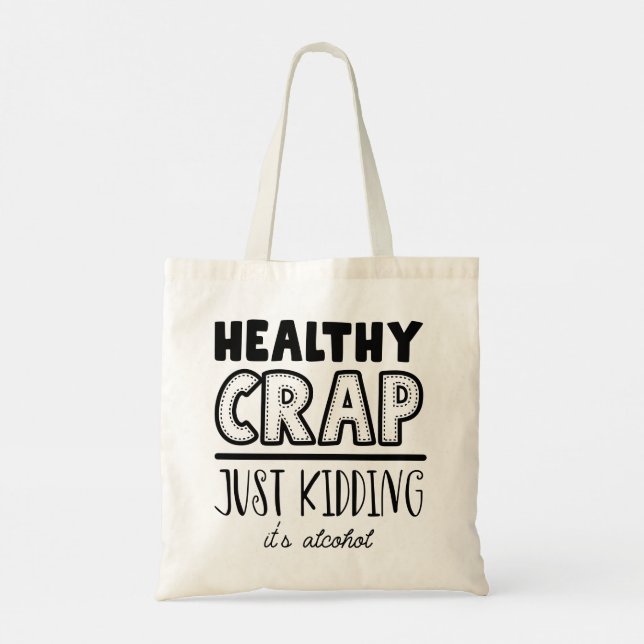 Tote Bag Citations drôles de typographie moderne (Dos)