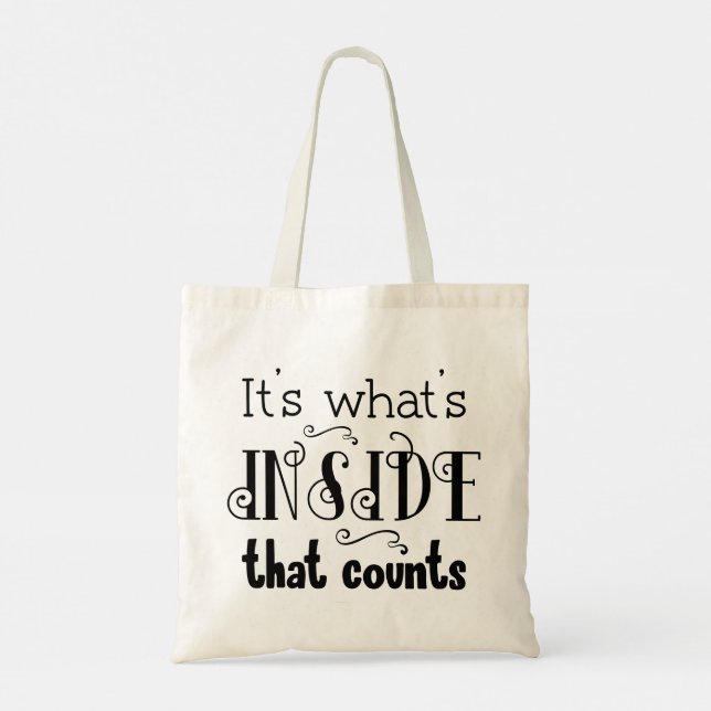 Tote Bag Citations drôles de typographie moderne (Dos)