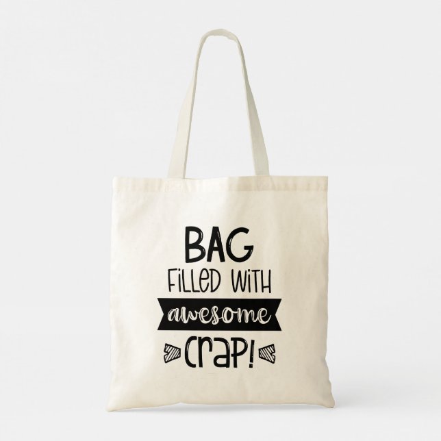 Tote Bag Citations drôles de typographie moderne (Dos)
