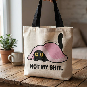 Tote Bag Citations drôles mignonnes humoristiques chat anim