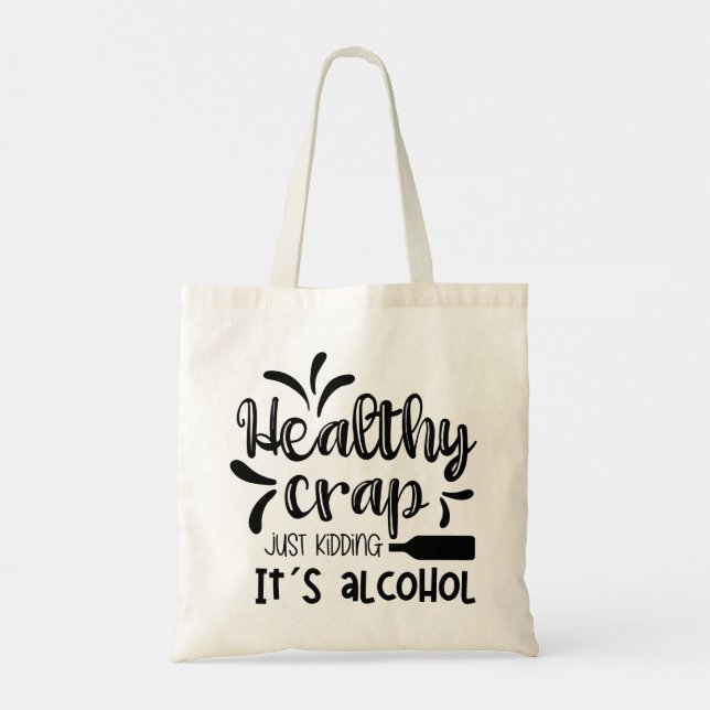 Tote Bag Citations drôles minimalistes modernes (Dos)