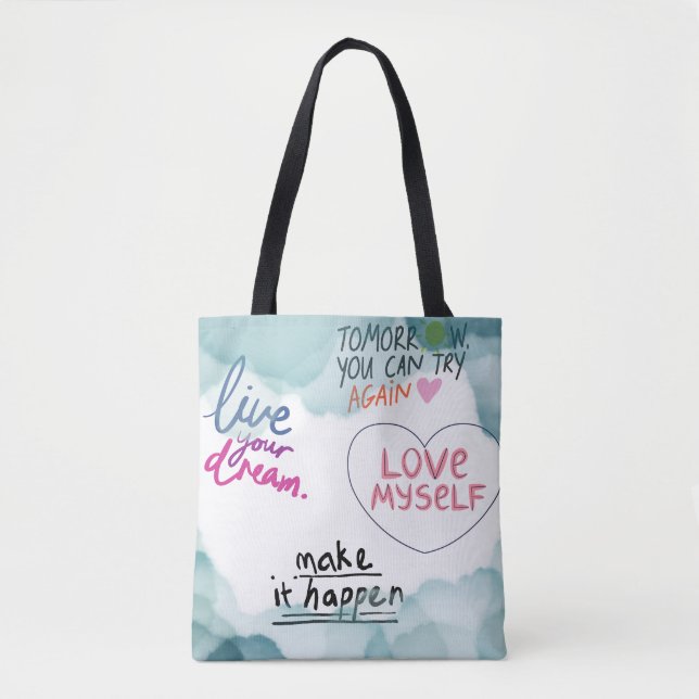 Tote Bag citations inspirantes (Devant)