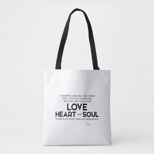 Tote Bag CITATIONS : Rumi : Goodbyes, séparation (Devant)