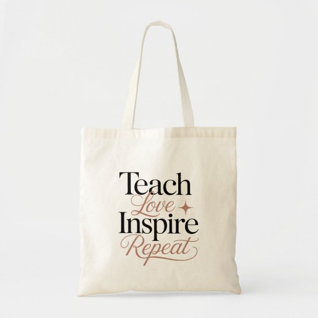 Tote Bag Citez un enseignant pour enseigner l'amour, inspir (Devant)