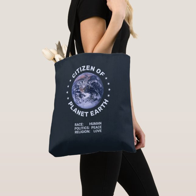 Tote Bag Citoyen de Planet Earth Fourre-tout (De près)