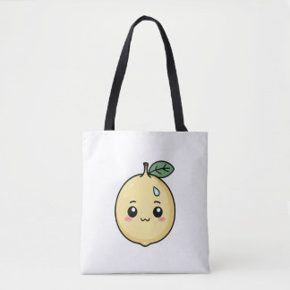 Tote Bag Citron anxieux avec une goutte de sueur - Cute Kaw