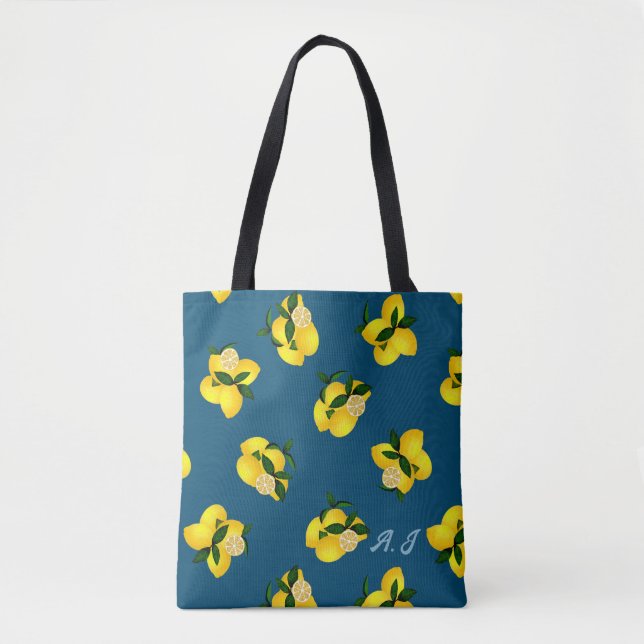 Tote Bag Citron chic Turquoise (Devant)