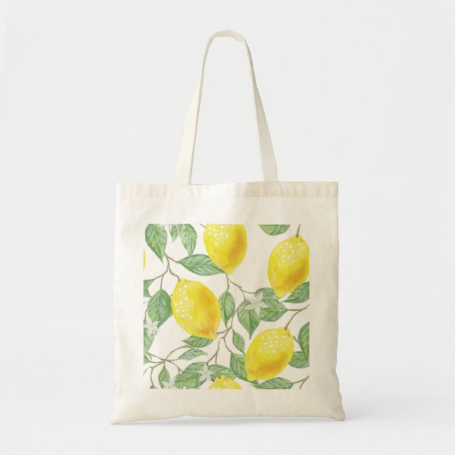 Tote Bag Citron et feuille (Devant)