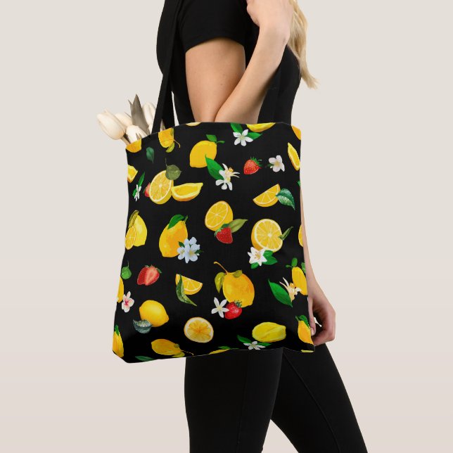 Tote Bag Citron & Fraise 5 (De près)