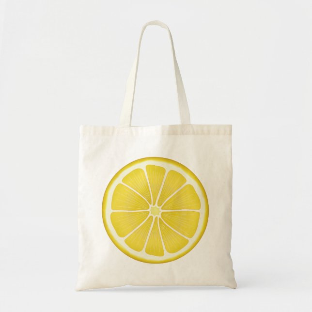 Tote Bag Citron jaune soleil (Devant)