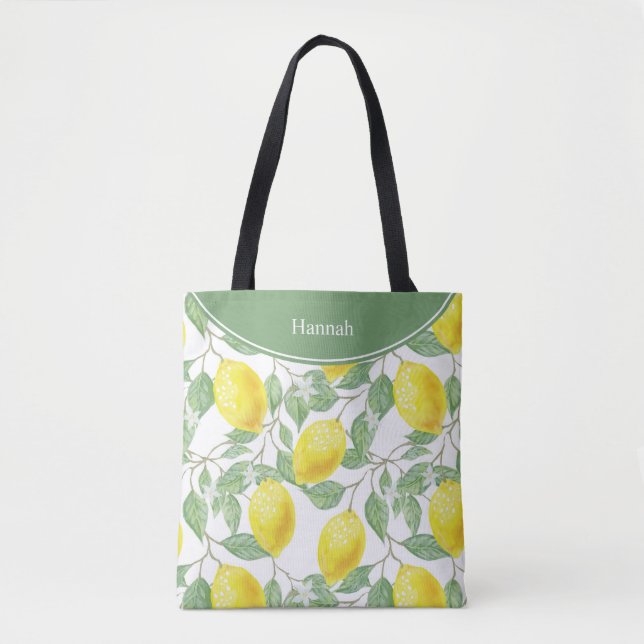 Tote Bag Citron personnalisé (Devant)