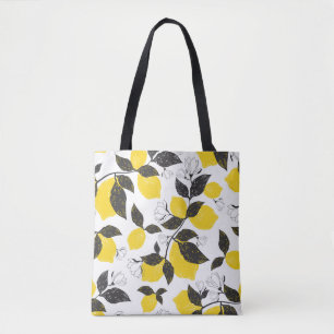 Tote Bag Citrons Citrus, Vintage Été Sans Fil.