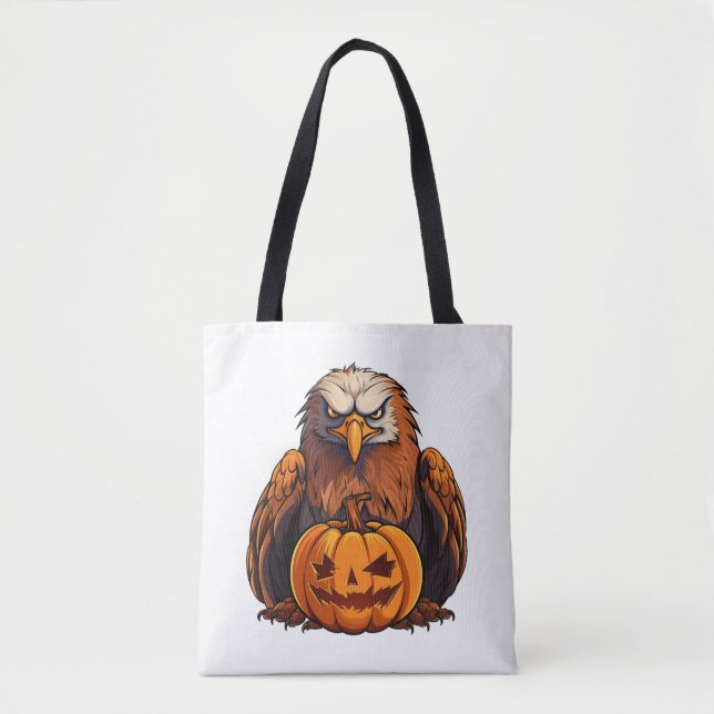 Tote Bag Citrouille Aigle Lazy Costume de fête d'Halloween  (Devant)