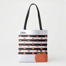 Citrouille avec bandes blanches et noires - Person