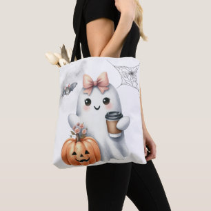 Tote Bag Citrouille Chauve-Souris Fantôme Mignonne Hallowee