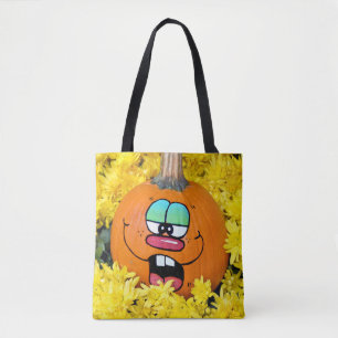 Tote Bag Citrouille d'automne amusant