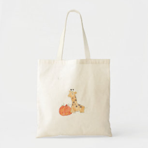 Tote Bag Citrouille d'automne avec Giraffe