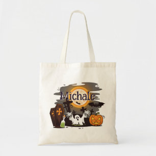 Tote Bag Citrouille de café fantôme Éffrayant sur mesure