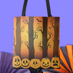 Tote Bag Citrouille de Halloween mignonne Jack O Lantern
