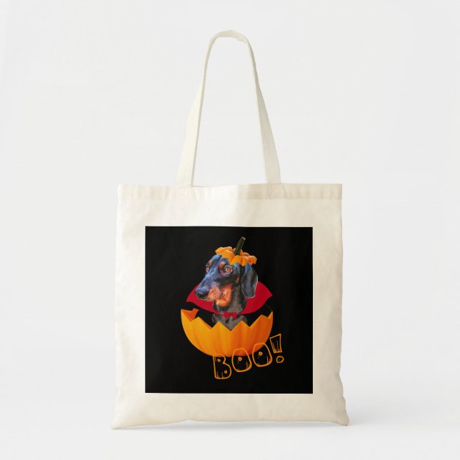 Tote Bag Citrouille de saucisse d'Halloween (Devant)
