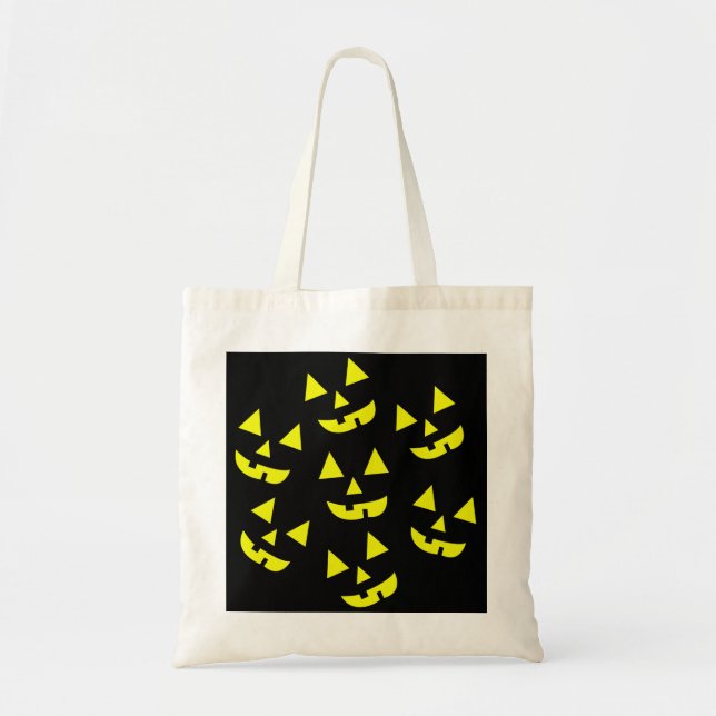 Tote Bag Citrouille d'Halloween Jack O' Lantern (Devant)