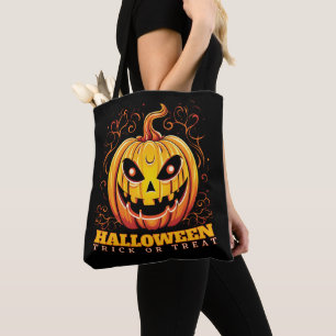 Tote Bag Citrouille d'Halloween Jack-O-Lantern