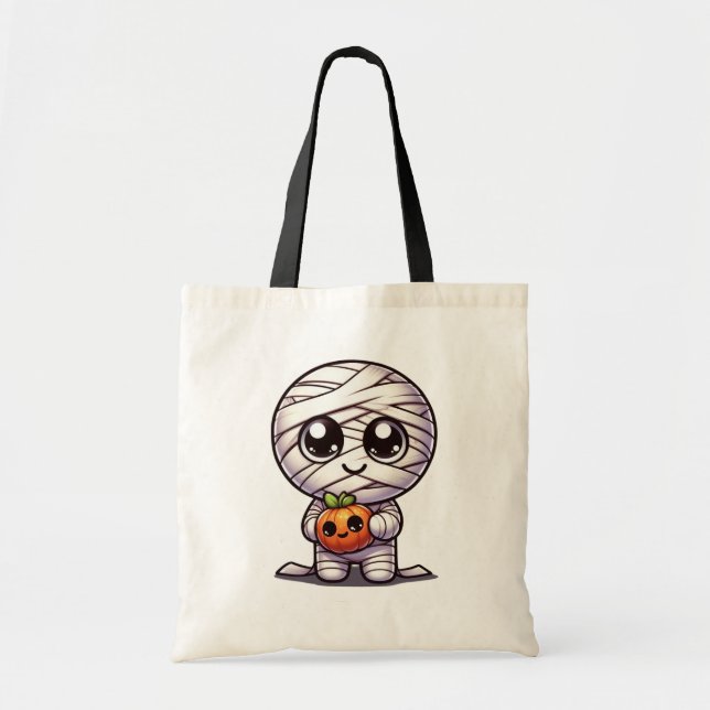 Tote Bag Citrouille d'Halloween mignonne/maman (Devant)