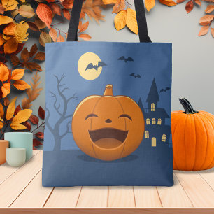 Tote Bag Citrouille d'Halloween riante
