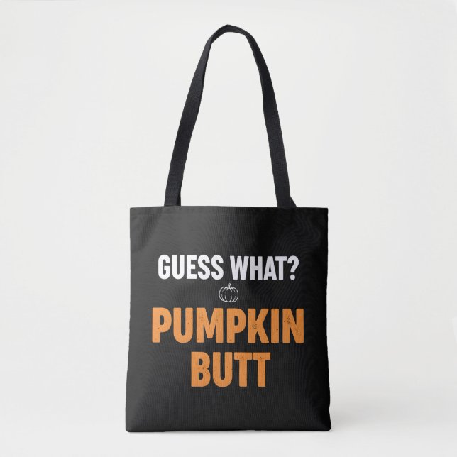 Tote Bag Citrouille drôle de fesses design Halloween (Devant)