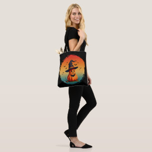Tote Bag citrouille drôle vintage automne saison d'automne