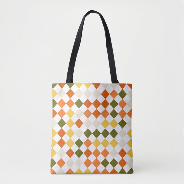 Tote Bag Citrouille Field Harlequin (Devant)