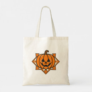 Tote Bag Citrouille géométrique Jack-O-Lantern Halloween