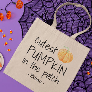 Tote Bag Citrouille le plus précis dans le patch   Enfants 