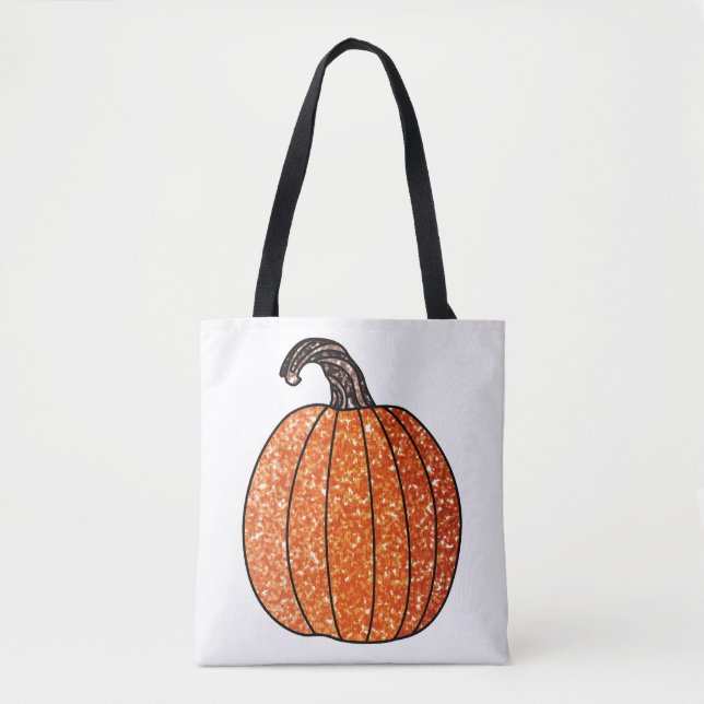 Tote Bag Citrouille Pailletée (Devant)