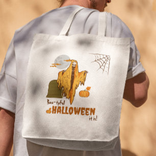 Tote Bag Citrouille squelette drôle humour adulte fête d'Ha