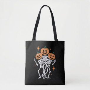Tote Bag Citrouille squelette Halloween Citrouille Saison S