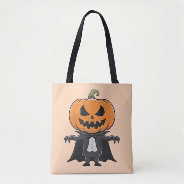 Tote Bag Citrouille Vampire (Devant)