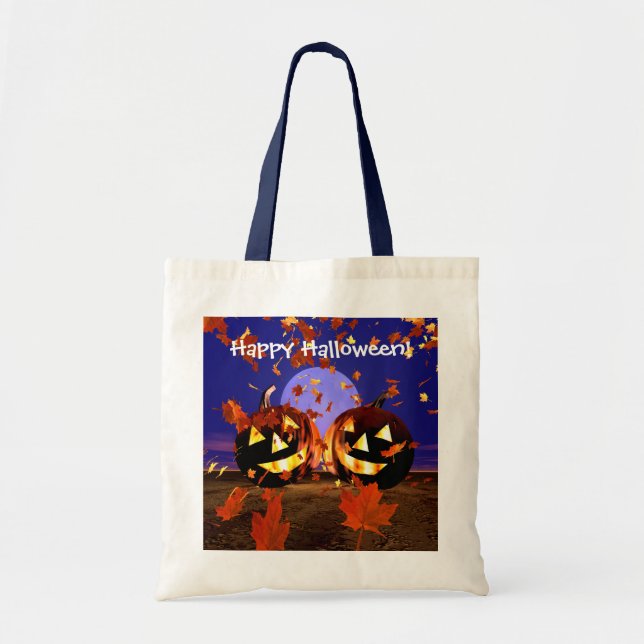 Tote Bag Citrouilles d'Halloween (Devant)