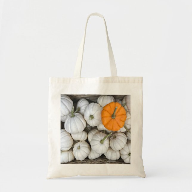 Tote Bag Citrouilles fantômes avec un orange sournois (Devant)