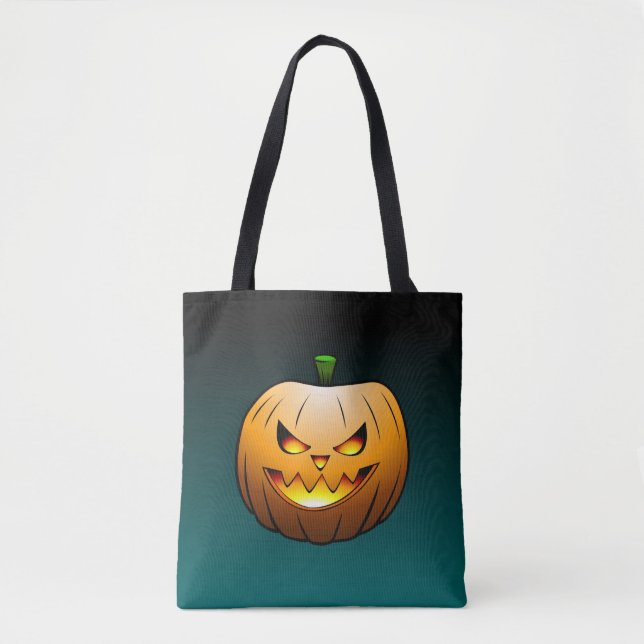 Tote Bag Citrouilles Halloween Nuit (Devant)