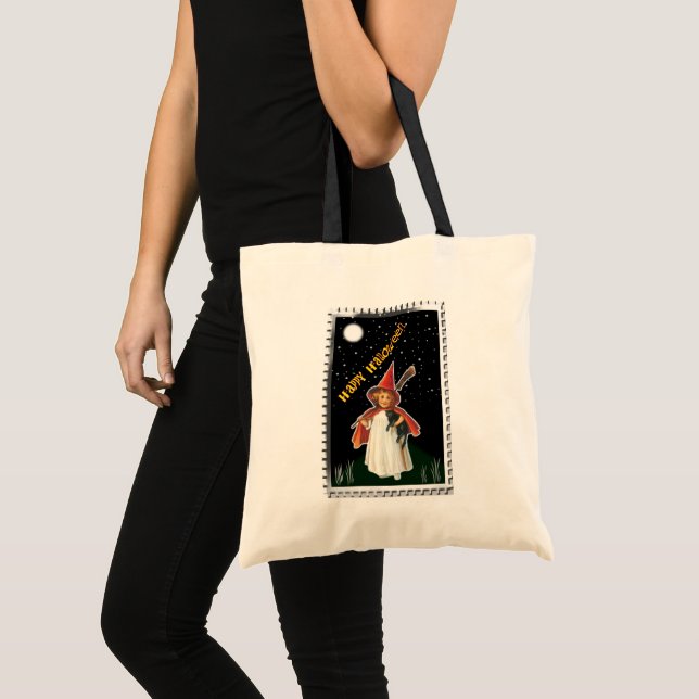 Tote Bag Citrouilles Halloween Vintage (Devant (produit))