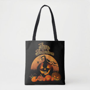 Tote Bag citrouilles joyeux Halloween