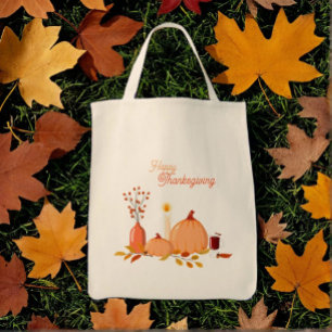 Tote Bag Citrouilles Thanksgiving personnalisés