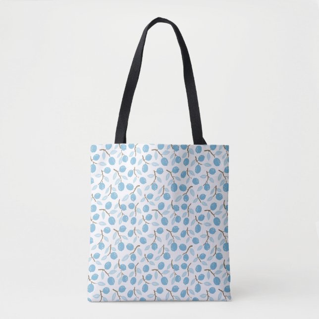 Tote Bag Citrus bleu Brown (Devant)