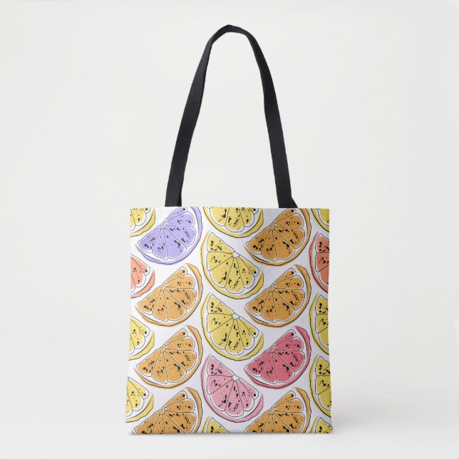 Tote Bag Citrus citron vintage Texture d'été (Devant)
